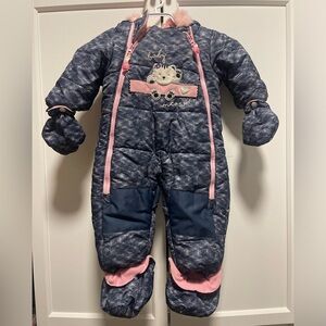 18$ ❤️ 12M ❤️ Baby Snowsuit with Mittens and feet cover